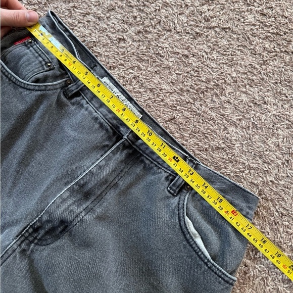 Vintage 90s Bugle Boy Jeans 100% Cotton Washed Black Men Size 36X30 - Picture 3 of 8